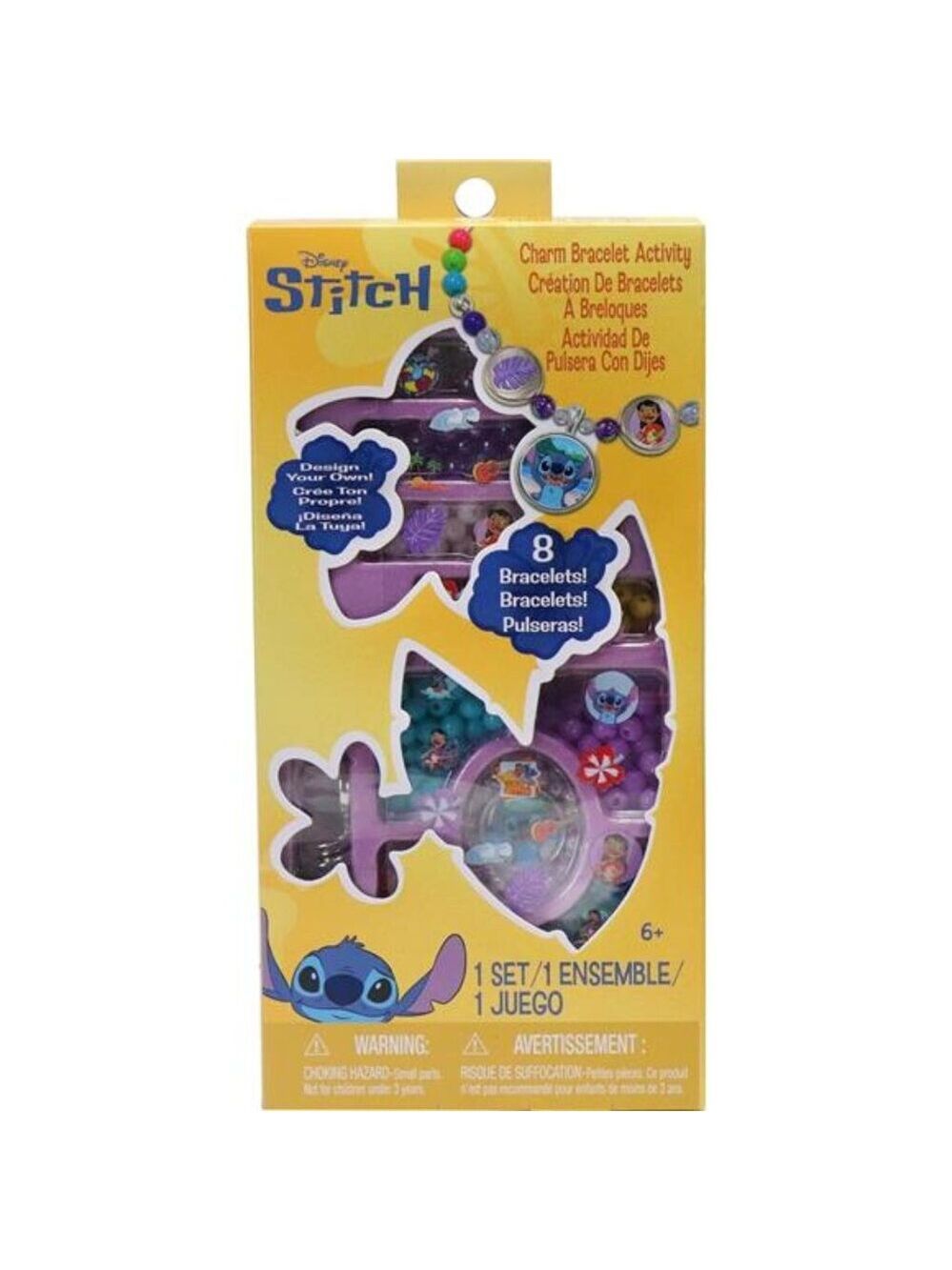 disney stitch kids bracelets kit diy jewelry making set girls craft beads charms